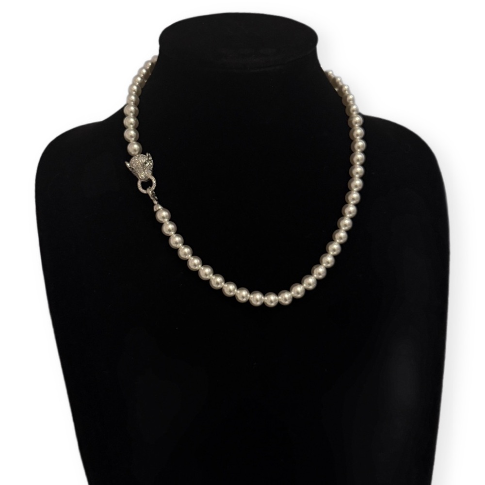 Pearls and Jaguars Designer Pavé Necklace Bracelet Set NWT - Picture 6 of 8